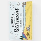 Pensioenuitkering | Snoopy & Woodstock op het stra Spandoek (Verticaal)