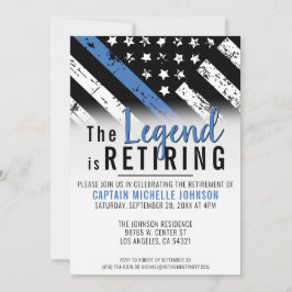 Pensioenuitkering van politie in blauwe lijn Vlagp Kaart