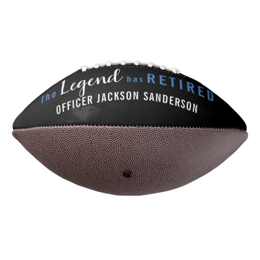 Pensioenuitkering van politie Thin Blue Line Ameri American Football (Gedraaid 270)