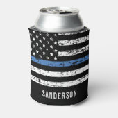 Pensioenuitkering van politie Thin Blue Line Ameri Blikjeskoeler (Blikje Achterkant)