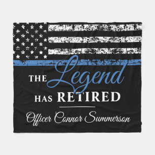 Pensioenuitkering van politie Thin Blue Line Ameri Fleece Deken