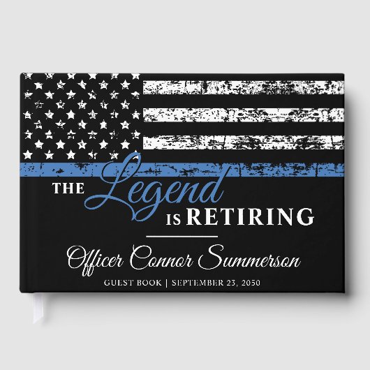 Pensioenuitkering van politie Thin Blue Line Ameri Gastenboek (Voorkant)