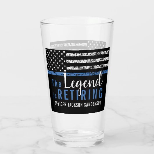 Pensioenuitkering van politie Thin Blue Line Ameri Glas (Achterkant)