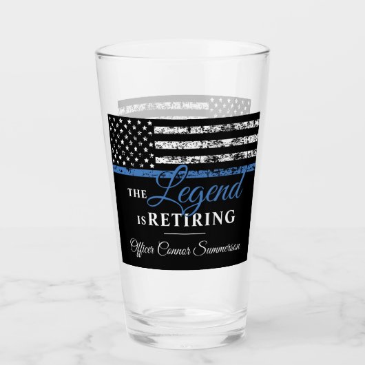 Pensioenuitkering van politie Thin Blue Line Ameri Glas (Voorkant)