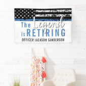 Pensioenuitkering van politie Thin Blue Line Ameri Spandoek (Insitu)