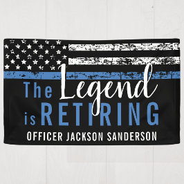 Pensioenuitkering van politie Thin Blue Line Ameri Spandoek