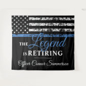 Pensioenuitkering van politie Thin Blue Line Ameri Wandkleed (Voorkant (horizontaal))