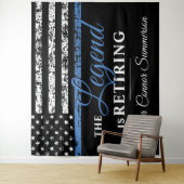 Pensioenuitkering van politie Thin Blue Line Ameri Wandkleed (In situ)