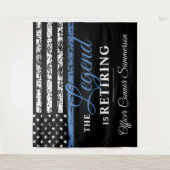 Pensioenuitkering van politie Thin Blue Line Ameri Wandkleed (Voorkant)