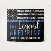 Pensioenuitkering van politie Thin Blue Line Ameri Wandkleed (Voorkant (horizontaal))