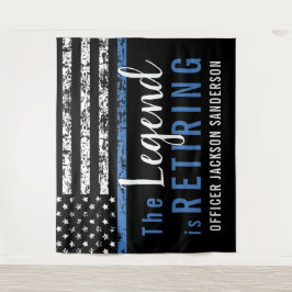 Pensioenuitkering van politie Thin Blue Line Ameri Wandkleed