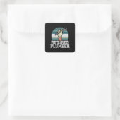 Pensioenuitkering Vierkante Sticker (Tas)