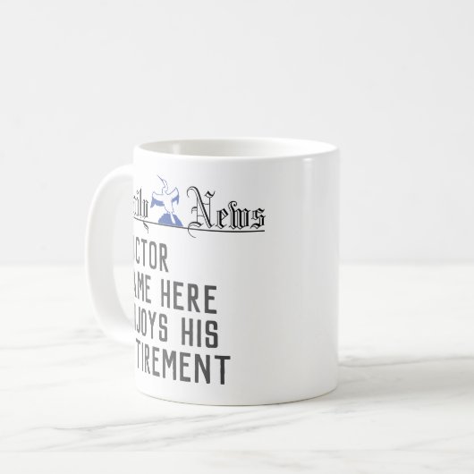 Pensioenuitkering voor een arts koffiemok (Voorkant links)