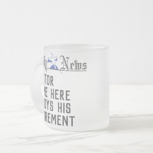 Pensioenuitkering voor een arts matglas koffiemok (Voorkant links)