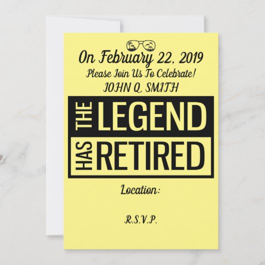 Pensioenuitnodiging  kaart (Voorkant)