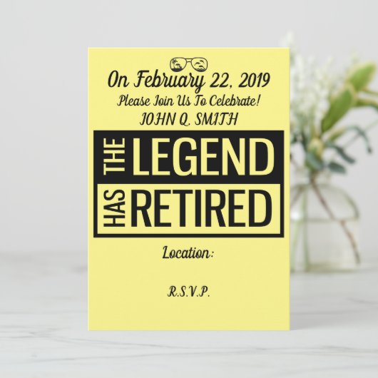 Pensioenuitnodiging  kaart (Staand voorkant)