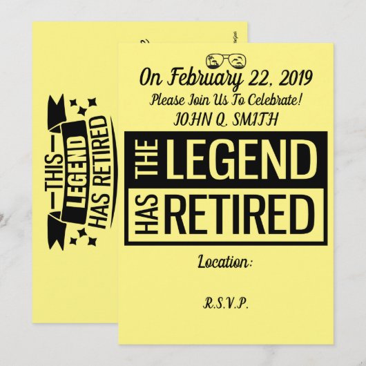 Pensioenuitnodiging  kaart (Voorkant / Achterkant)