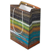 Pensioenverf op bijtend hout medium cadeauzakje (Achterkant Gekanteld)