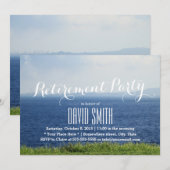 Pensioenverlof zomerblauwe Zee Kaart (Voorkant / Achterkant)