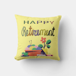 Pensioenviering ontwerp kussen
