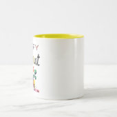 Pensioenviering ontwerp tweekleurige koffiemok (Center)