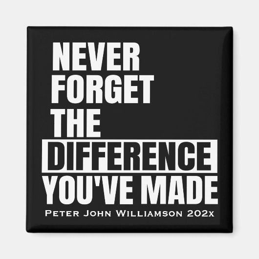 Pensioenwaardering Dank je nooit vergeten Magneet (Voorkant)