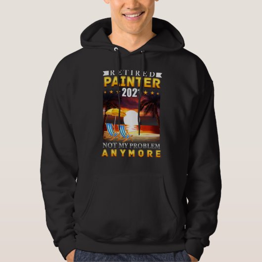Pensioenwaardering in ruste Painter 2021 Funny Ret Hoodie (Voorkant)