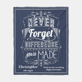 Pensioenwaardering Vergeet nooit Fleece Deken