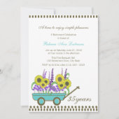 Pensioenwagen vol bloemen kaart (Voorkant)