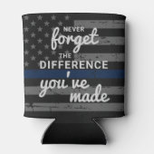 Pensioenwet politie met blauwe lijn C Blikjeskoeler (Achterkant)