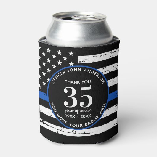 Pensioenwet politie toepassing blauwe lijn blikjeskoeler (Blikje Voorkant)