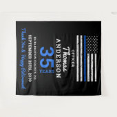 Pensioenwet politie toepassing blauwe lijn wandkleed (Voorkant (horizontaal))