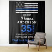 Pensioenwet politie toepassing blauwe lijn wandkleed (In situ)