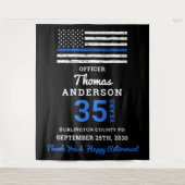 Pensioenwet politie toepassing blauwe lijn wandkleed (Voorkant)