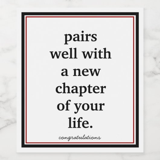 Pensioenwijnetiket Wijn Etiket (Enkel label)