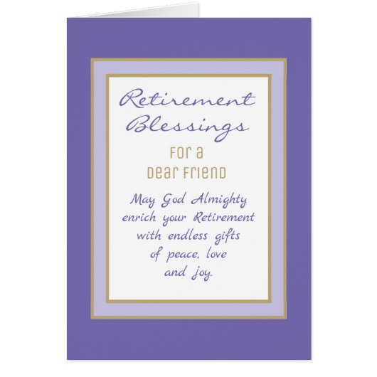 Pensioenzegeningen voor vriendenkaart (Voorkant)