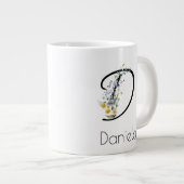 Pension Delicate Bloemige monogram waterverf Grote Koffiekop (Voorkant rechts)