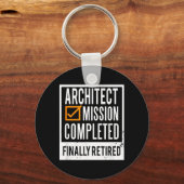 Pension Gepensioneerd Architect Sleutelhanger (Voorkant)