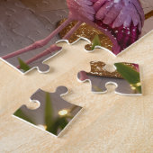 Pensionado Chic Dame Flamingo Thema Tropisch Stran Legpuzzel (Zijkant)