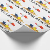 Pensionado kip op het strand cadeaupapier (Hoek)