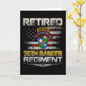 Pensionado Vader Patriot 75th Ranger Regiment Vete Kaart (Gele Bloem)