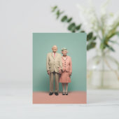Pensionado's in Pastel Briefkaart (Staand voorkant)