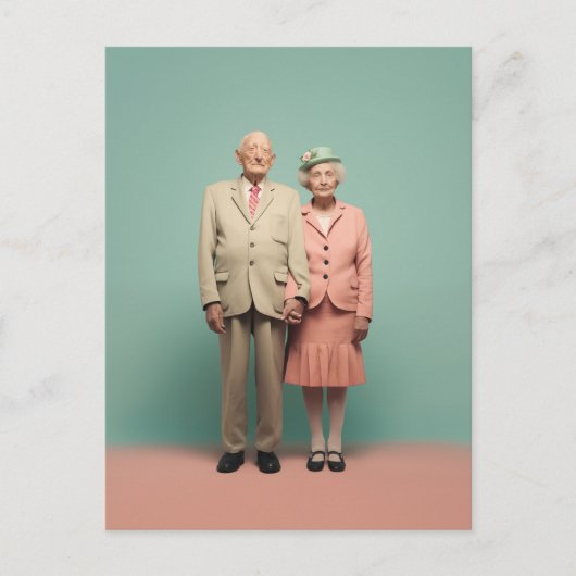 Pensionado's in Pastel Briefkaart (Voorkant)