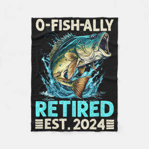 Pensioncadeaus Grappig Vissen O-fish-ally Met Pens Fleece Deken