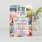 Pensioneren in stijl I Verhoogde picknick Pensioen Kaart (Staand voorkant)