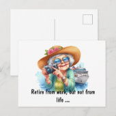 Pensioneren uit het Briefkaart (Voorkant / Achterkant)