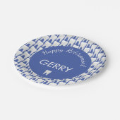 Pensionerende Tandarts Tand Patterned Pensioen Par Papieren Bordje (Gekanteld)