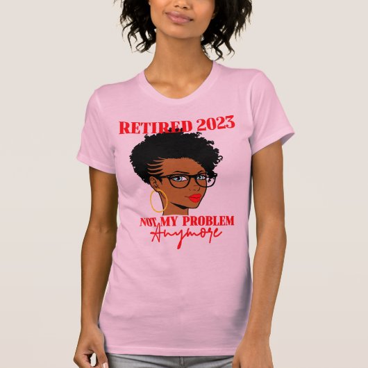 Pensionering 2023. Voor vrouwen. T-shirt (Voorkant)