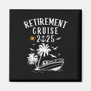 Pensionering 2025 Cruise Grappige Zomer Zeilen Gep Magneet