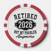Pensionering 2026 Niet Mijn Probleem Meer Leuk Poker Chips (Voorkant)